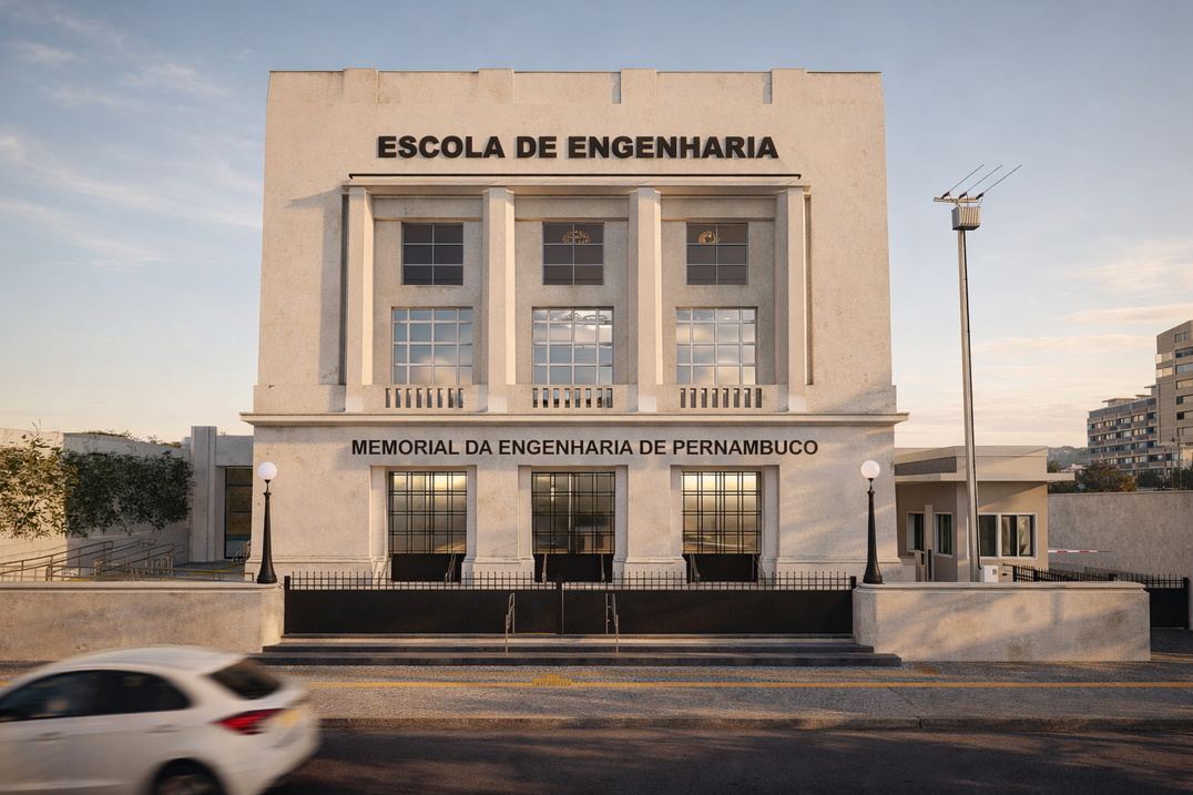 Fachada do Memorial da Engenharia de Pernambuco
